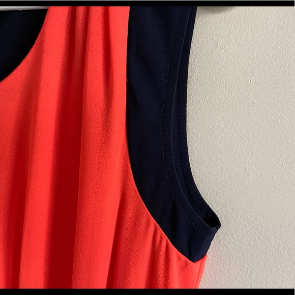 Katie Orange and Navy Summer Dress - size small - Picture 3 of 8
